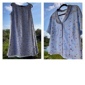 Set/suit of 2 items Vintage SHERI MARTIN DRESS and JACKET Summer SZ:16-18W